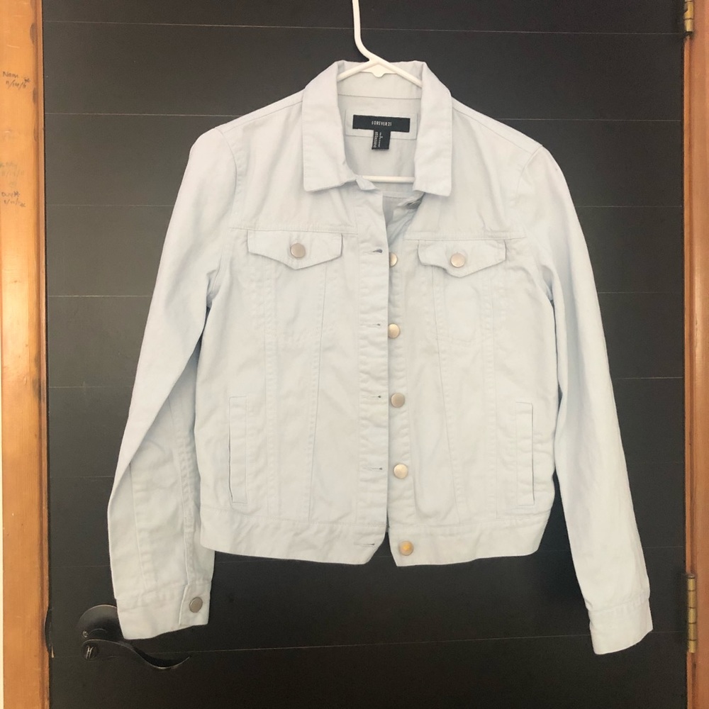 [Forever 21] light blue jean jacket..